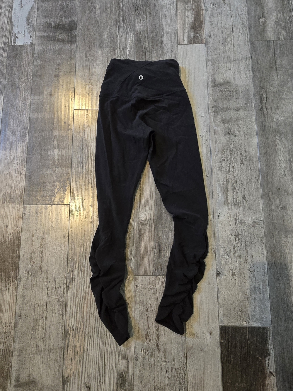 lululemon athletica Black Rouched Yoga Leggings